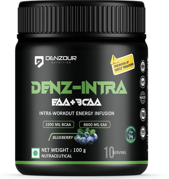 DENZOUR NUTRITION Denz- Intra Workout Powder Energy Infusion Formula with 3300mg BCAA, 6600mg EAA BCAA
