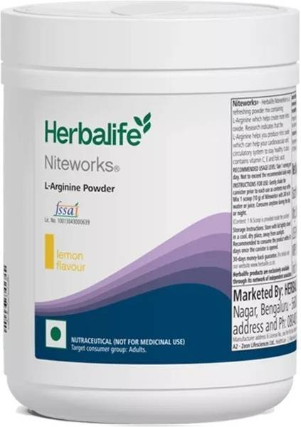 HERBALIFE Niteworks L-Arginine Powder Lemon Flavoured 300g Pack Of 1 Nutrition Bars