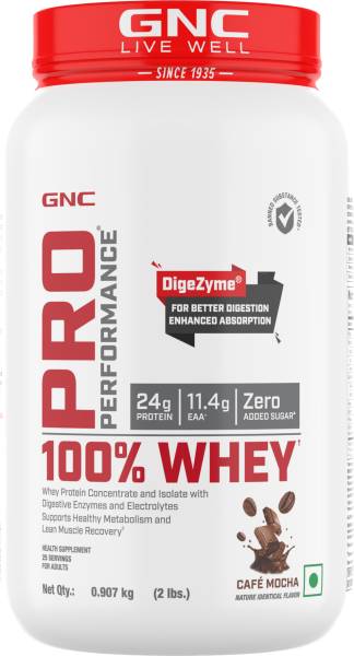 GNC Pro Performance 100% Whey Protein Powder | Cafe Mocha | 2 lbs Whey Protein