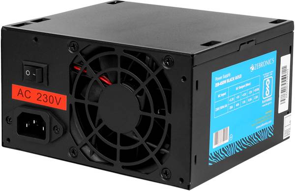 ZEBRONICS Zeb-450W (Black Gold) 450 Watts Computer PSU with 3 SATA Cables