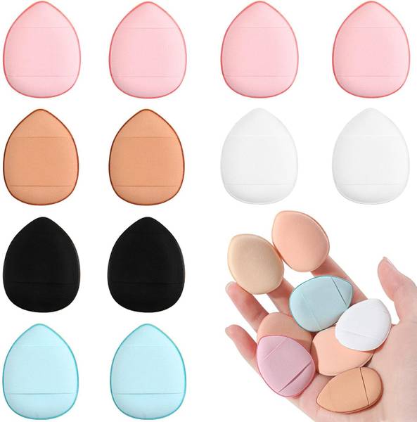 daira 12 PCS Mini Finger Makeup puff beauty blender Sponges (PACK OF 12PS)