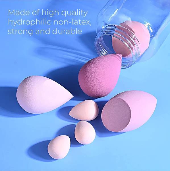 My Colors 7 in 1 professional 4 big and 3 mini beauty blender puff set
