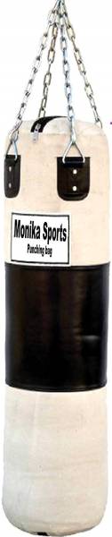 Monika Sports Boxing Punching Bag /Canvas 4 Feet unfilled Punching Bag With Hanging chain Hanging Bag