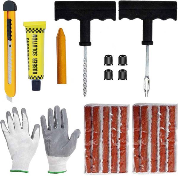 WILLIBEE 7 in 1 Universal Tubeless Tire Puncher Kit Tyre Puncture