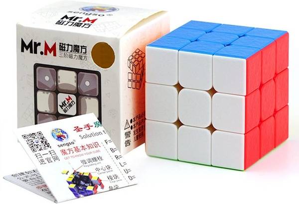 Hawkister Sengso Mr. M 3X3 Stickerless Magnetic Speed Cube Puzzle Toy