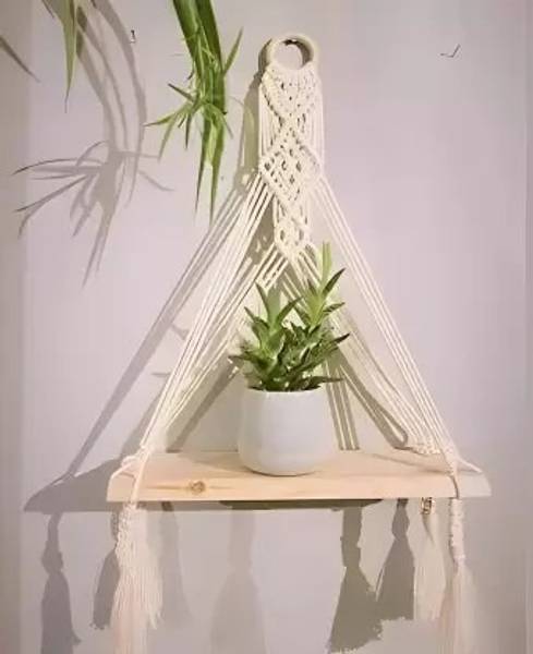 RAKANO Wooden Wall Macre Pine for Home & Flat Wooden Wall Shelf Wooden Wall Shelf