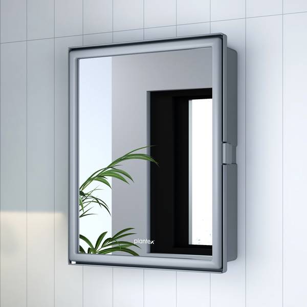 Plantex Bathroom Cabinet with Mirror/Bathroom Storage Organizer/Bathroom Shelf(14x18 In) Acrylic Wall Shelf
