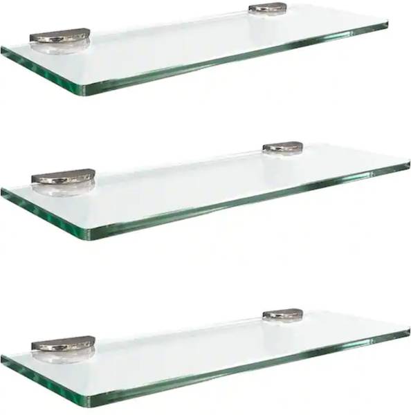 windowera Multipurpose Glass Shelf, Suitable For Bathroom, Kitchen, Living room, Glass Wall Shelf
