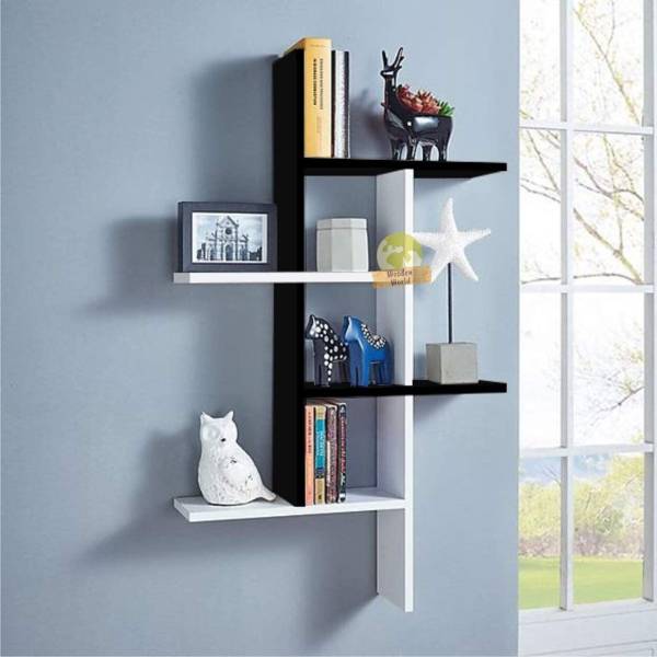 Hindwood Beautiful Big Wall Shelf Wall Rack Wall Shelves for Home Decor, Living Room Decor, Office Decor, Wall Decor (White) 18x5x30 inch (LxBxH) MDF ...