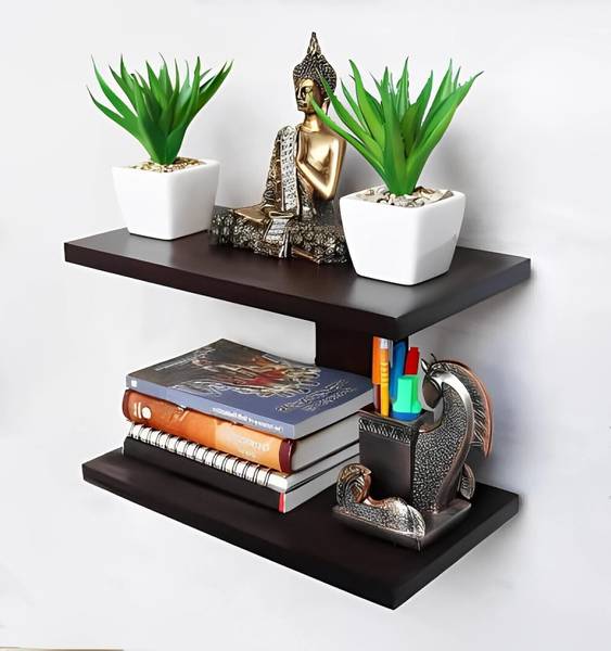 RAKANO Wooden set top box stand wall stand Wall Shelves home decoration materia Wooden Wall Shelf