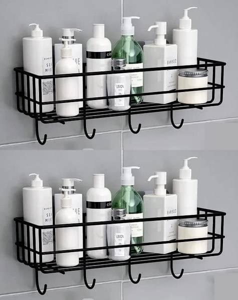 Sedulous Mounted Storage Organizer for bathroom/living Hall Iron Wall Shelf