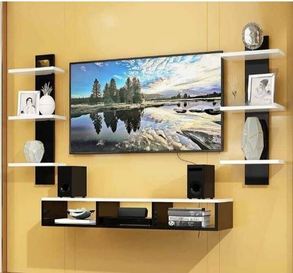 SMART SHOPPEE T.V Entertainment Unit Set Top Box Stand Wooden Wall Shelf