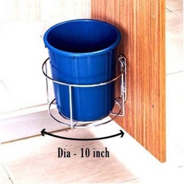 IMPULSE Dustbin Holder (Dia 10 Inches) Stainless Steel Wall Shelf