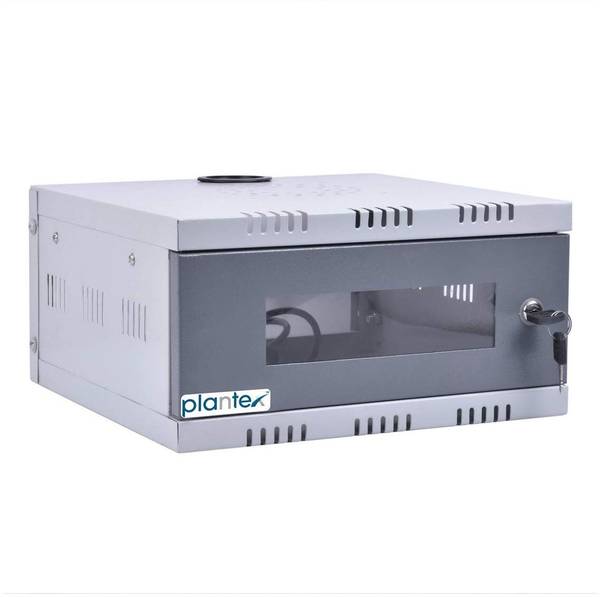 Impulse by Plantex CCTV/DVR/NVR Cabinet Box/Wall Mount with Lock/Server Rack with Power Socket- 1U Iron Wall Shelf