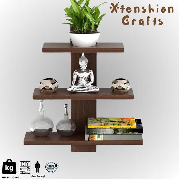 Xtenshion Crafts Well Shelf For Home And Flat Decor And Fully Water Proof Wooden Wall Shelf
