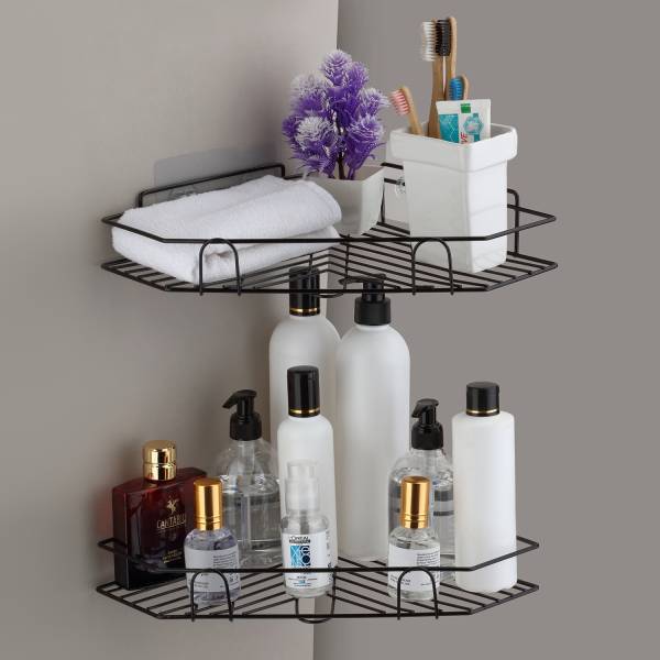 Frap Self-Adhesive Shelves for Corner Walls for Bathroom Organizer Shelf with Sticker Iron Wall Shelf