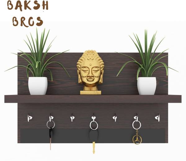 Baksh Bros Baksh Bros Wooden Wall Mount key holder for home decoration Wooden Wall Shelf