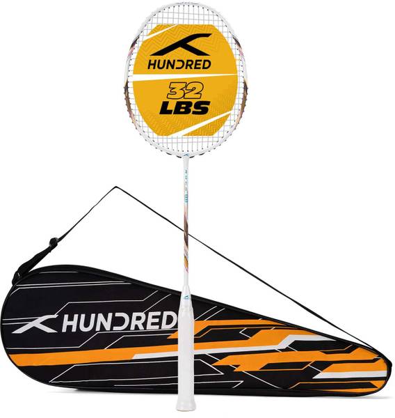 Hundred ROCK 88 Japan Made Graphite White, Blue Strung Badminton Racquet