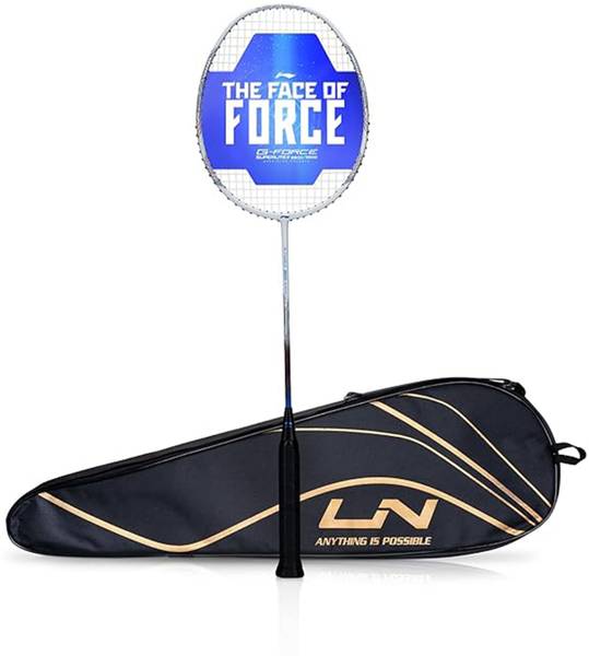 LI-NING G-Force 3900 Superlite II White Strung Badminton Racquet