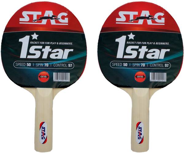 STAG 1 Star Red, Black Table Tennis Racquet