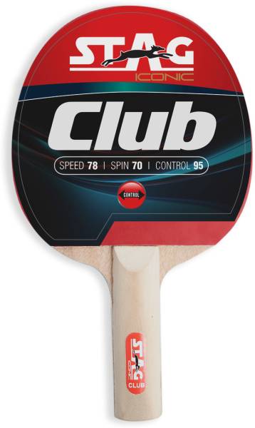 Stag iconic Club Red, Black Table Tennis Racquet