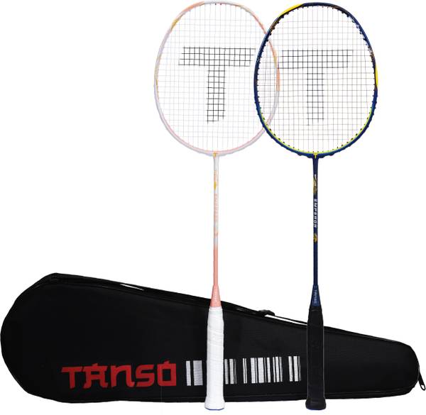 Tanso Empress and Emperor Full Graphite Ultra Light Carbon Fibre Badminton Racket Pink, Blue Strung Badminton Racquet