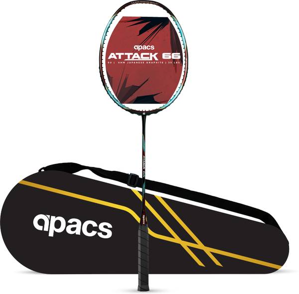 apacs Attack 66 Red Unstrung Badminton Racquet