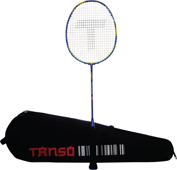 Tanso Emperor Full Graphite Ultra Light Weight Carbon Fibre Strung Badminton Racket Blue Strung Badminton Racquet