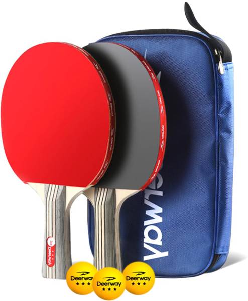 HANNEA Table Tennis Racket Table Tennis Bat Kit with Bag Table Tennis Racket Red Table Tennis Racquet