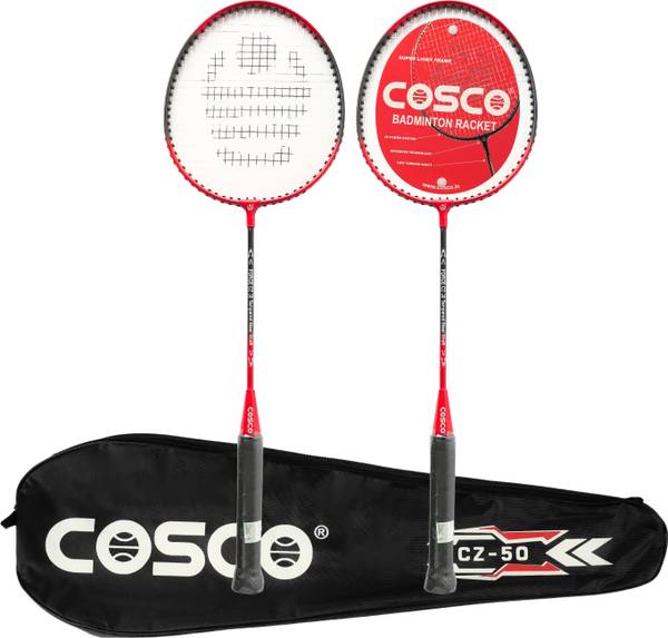 COSCO CZ 50 Twin Red Strung Badminton Racquet