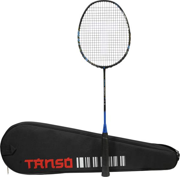Tanso Arashi 1.0 Full Graphite Ultra Light Weight Carbon Fibre Strung Badminton Racket Blue Strung Badminton Racquet
