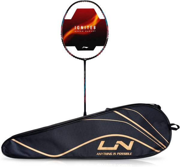 LI-NING Ignite 8 Japanese Carbon Graphite White, Red Unstrung Badminton Racquet