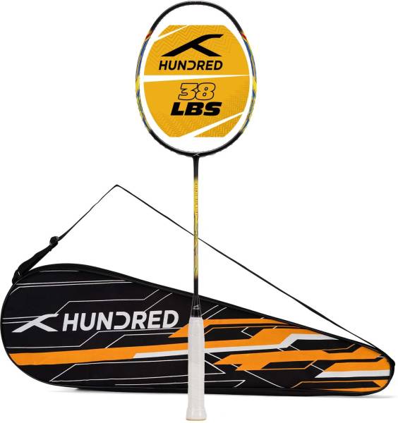 Hundred Atomic X 38 CTRL Superstrong Carbon Black, Yellow Unstrung Badminton Racquet