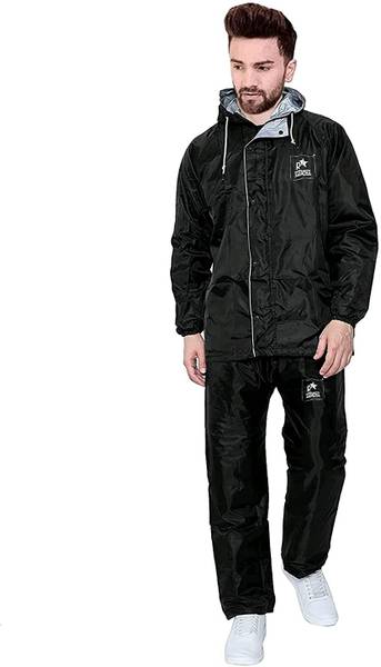 CRYSTAL REVENUE Solid Men Raincoat