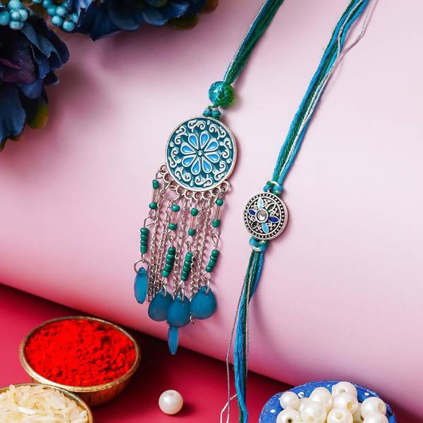 eCraftIndia Bhaiya Bhabhi Rakhi Assorted Rakhi Set