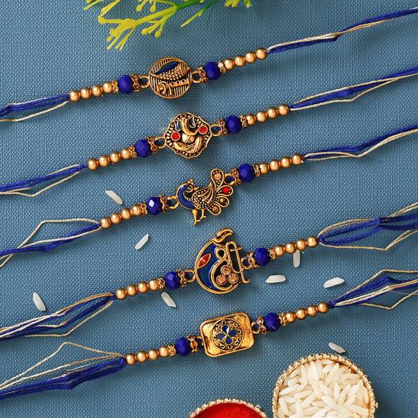 Anil Rakhi Designer D1241 Assorted Rakhi Set