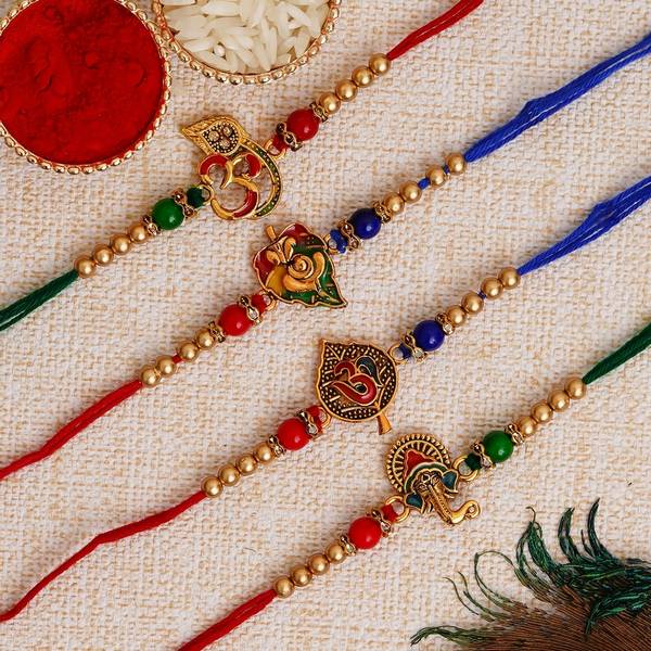 eCraftIndia Designer D1231 Assorted Rakhi Set
