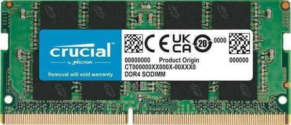 Crucial Ram 8GB DDR4 3200MHZ compatible with (2933MHz or 2666mhz) 4 YEARS WARRANTY DDR4 8 GB (Single Channel) Laptop (CB8GS3200CL22)