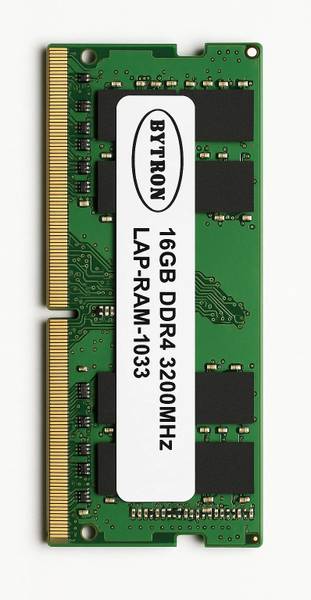 Bytron 16GB DDR4 3200 MHz DDR4 16 GB (Single Channel) Laptop SDRAM (Laptop RAM)