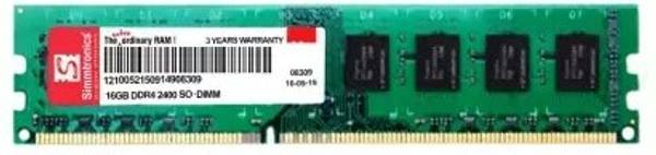 simtronics 2400 MHz DDR4 16 GB PC, Server (2400 MHz (Specified), 2400 MHz (Test))