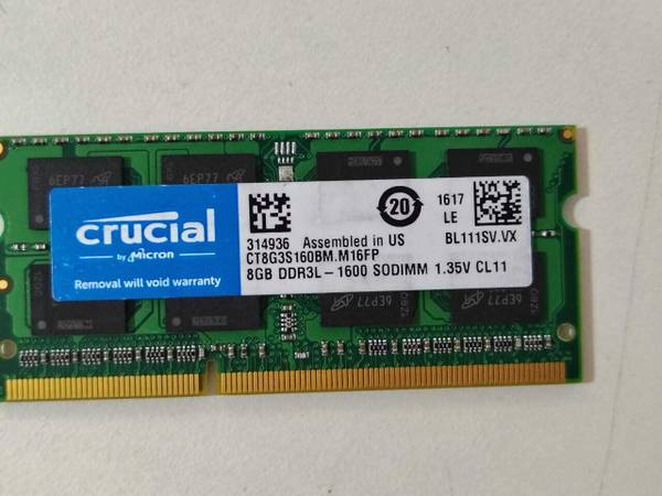 Crucial 8gb ddr3 DDR3 8 GB (Dual Channel) Laptop (8gb ddr3 laptop ram)