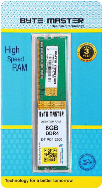 BYTE MASTER DDR4 DDR4 8 GB (Dual Channel) PC (RAM 8GB DDR4 3200 Mhz)