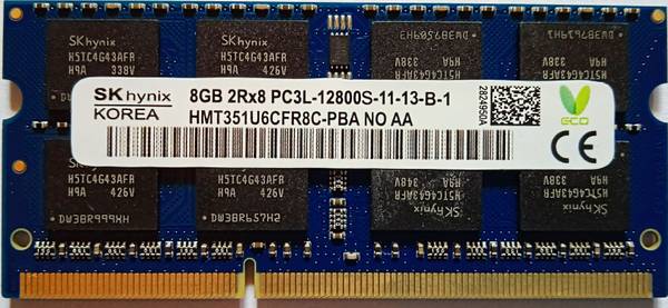 Sk Hynix Laptop RAM DDR3 8 GB (Single Channel) Laptop SDRAM (8GB DDR3 1600 MHz | Pin-204 | Volt- 1.35v | 2Rx8 Dual Rank | 16 Chip)