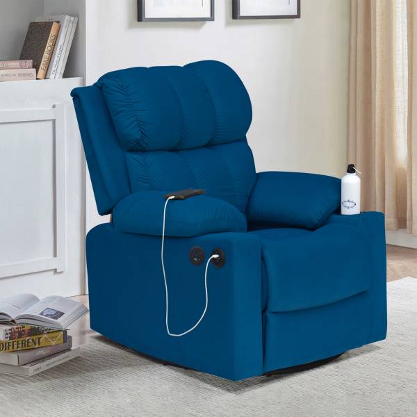 ARRA Fabric Powered Swivel & Rocker Recliner