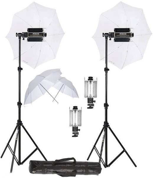 PIXSO Porta Light with 9feet Light Stand,Umbrella for Video&Still Photography Lighting Black, White Reflector Umbrella