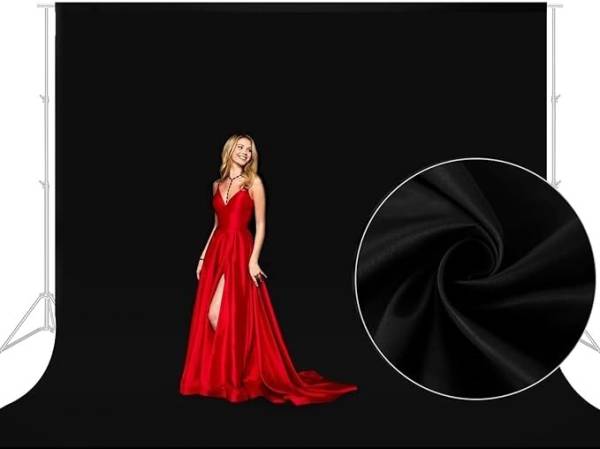 Masterpiece 8x12FT BLACK CLOTH FOR BACKGROUND, PORTRAIT & PRODUCT PHOTOGRAPHY INDOOR OUTDOOR Reflector