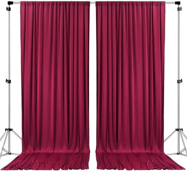 Stookin moroon Decoration Backdrop Curtain Background Wedding Parties 4x10Ft (Set of 2) Reflector