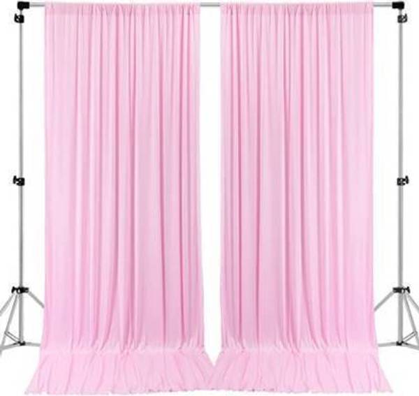 Vistook Pink Decoration Backdrop Curtain Background Wedding Parties 4x8Ft (Set of 2) Reflector