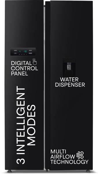 realme TechLife 584 L Frost Free Side by Side Refrigerator with Water Dispenser, Farm Fresh Technology, and Digital Control Panel