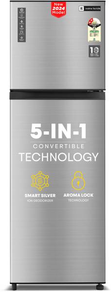 realme TechLife 233 L Frost Free Double Door 2 Star Convertible Refrigerator with 5 in 1 Convertible and Silver Ion Technology